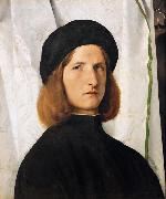 Lorenzo Lotto Portrait of a Young Man (mk08) oil painting on canvas